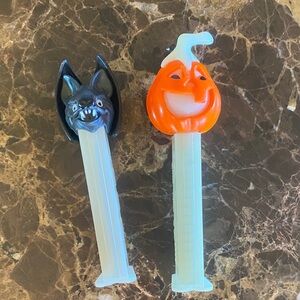 Halloween Bat and Pumpkin Pez Dispensers